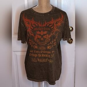Wicked Quick Tony Pedregon Short Sleeve Tee with Bold Design Size Large